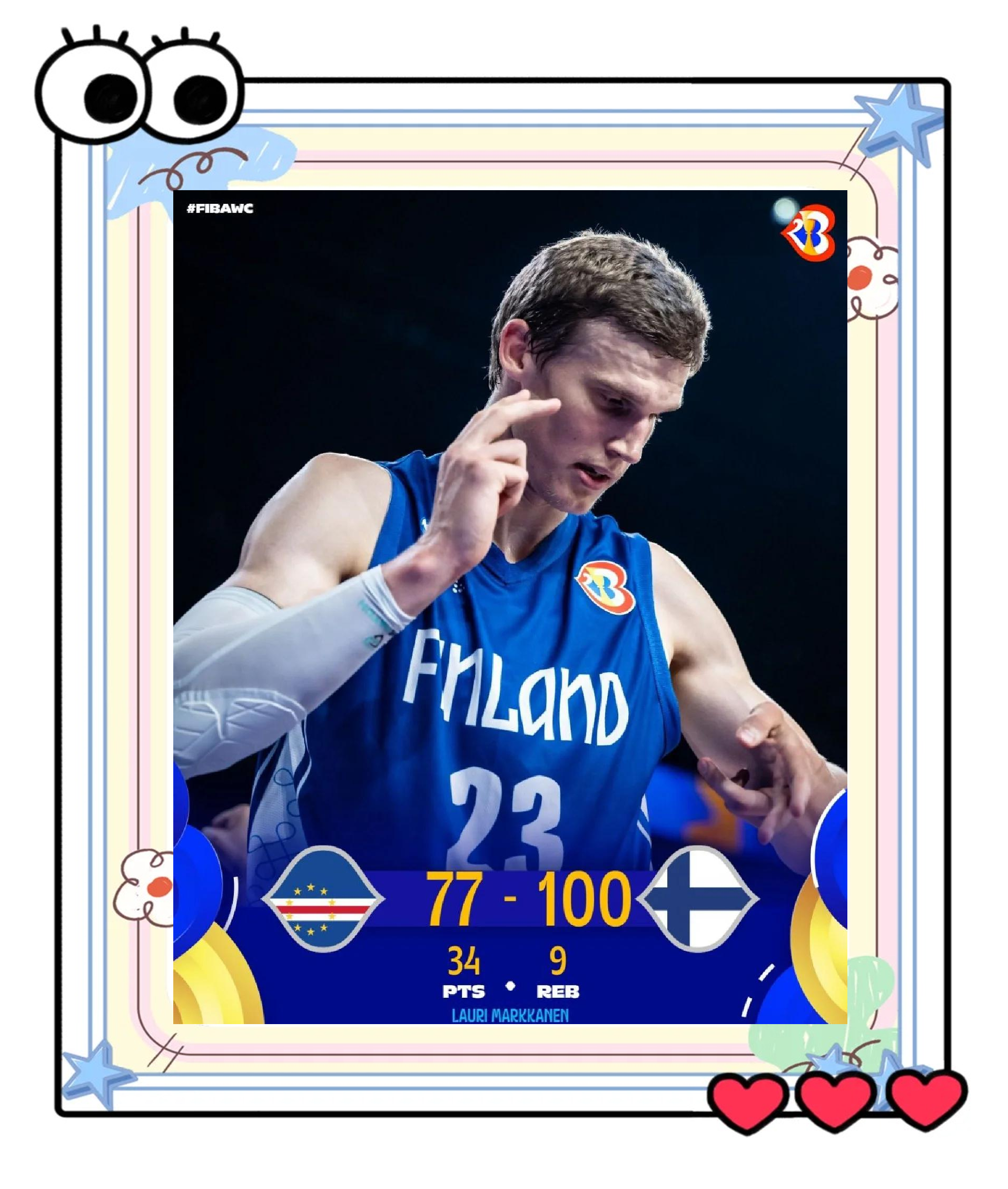 芬兰队员压哨进球，晋级前十六强